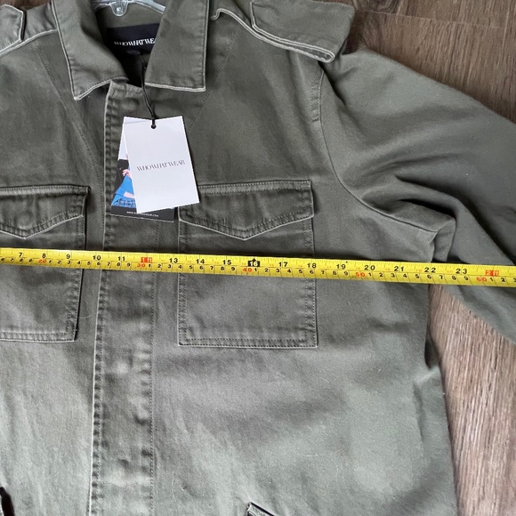 NWT Who What Wear Paris Green Utility Jacket Women's Large - Picture 11 of 16